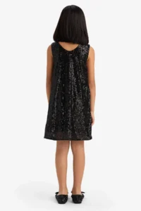 DeFacto Sleeveless sequined Dress Girls' - Image 6
