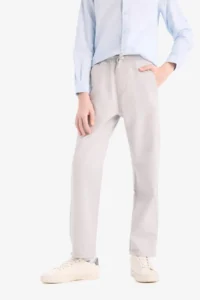 DeFacto Straight Leg Basic Straight Gabardine Trousers Boy - Image 6