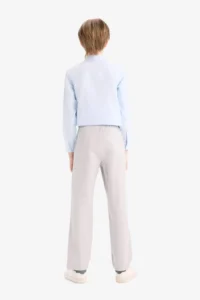 DeFacto Straight Leg Basic Straight Gabardine Trousers Boy - Image 8