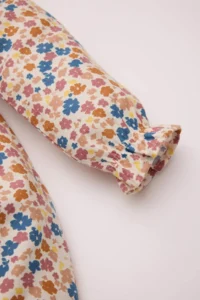 DeFacto Baby Girl Floral Long Sleeve Ruffle Collar Twill Dress - Image 3