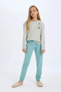 DeFacto Girl's Pajama Set Looney Tunes Long Sleeve Top Long Bottom