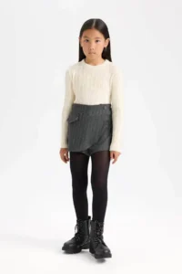 DeFacto Patterned Shorts Skirt Girls' - Image 2