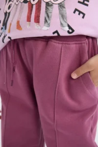 DeFacto Girl's Basic Plain Jogger Sweatpants with Elastic Waist Cuff - Image 5