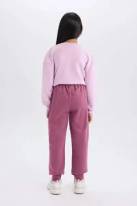 DeFacto Girl's Basic Plain Jogger Sweatpants with Elastic Waist Cuff - Image 6