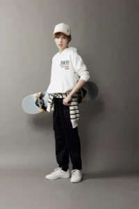 DeFacto Cargo Jogger Standard Leg Gabardine Trousers Boy - Image 2