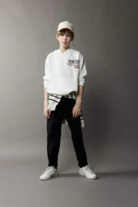 DeFacto Cargo Jogger Standard Leg Gabardine Trousers Boy - Image 3