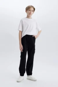 DeFacto Cargo Jogger Standard Leg Gabardine Trousers Boy - Image 6