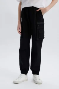 DeFacto Cargo Jogger Standard Leg Gabardine Trousers Boy - Image 7