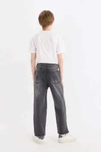 DeFacto Loose Fit Straight Leg Basic Straight Jean Trousers Boy - Image 7
