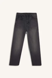 DeFacto Loose Fit Straight Leg Basic Straight Jean Trousers Boy - Image 8