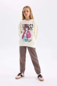 DeFacto Elastic Waist Jogger Sweatpants Girls