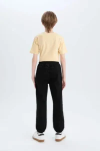 DeFacto Jogger Fit Elastic Banded Leg Jean Trousers Boy - Image 2