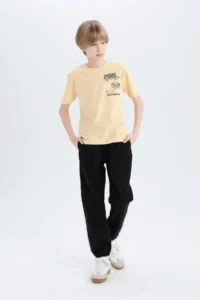 DeFacto Jogger Fit Elastic Banded Leg Jean Trousers Boy - Image 3