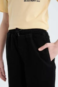 DeFacto Jogger Fit Elastic Banded Leg Jean Trousers Boy - Image 6