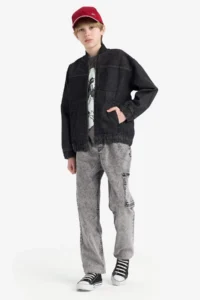 DeFacto Jogger Fit Elastic Banded Leg Jean Trousers Boy - Image 3