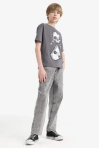 DeFacto Jogger Fit Elastic Banded Leg Jean Trousers Boy - Image 4