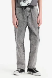 DeFacto Jogger Fit Elastic Banded Leg Jean Trousers Boy - Image 5