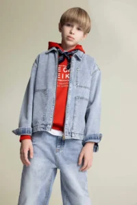 DeFacto Boys' Polo Shirt Collar Jacket - Image 2