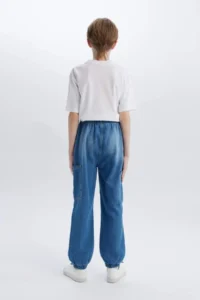 DeFacto Parachute Blue Boy Jean Trousers D6648A8/NM28 - Image 7