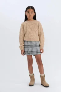 DeFacto Ekoseli Shorts Skirt Girls' - Image 2