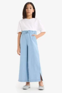DeFacto Culotte Wide Leg Jean Trousers Girl - Image 3