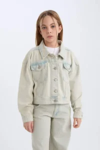 DeFacto denim Jacket Girls' - Image 3