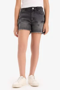 DeFacto Ripped Detailed Cotton Jean Shorts Girl - Image 7