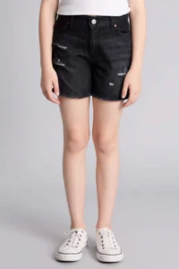 DeFacto Ripped Detailed Cotton Shorts Girls' - Image 4