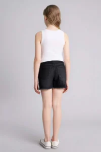 DeFacto Ripped Detailed Cotton Shorts Girls' - Image 6