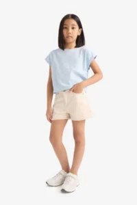 DeFacto Gabardine Shorts Girls' - Image 2
