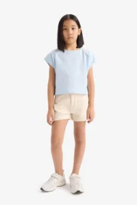 DeFacto Gabardine Shorts Girls' - Image 3