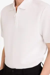 DeFacto Regular Fit Polo Neck Half Zipper Short Sleeve T-Shirt - Image 4