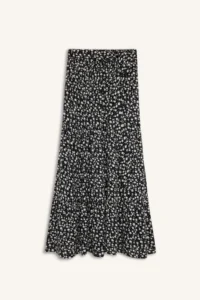 DeFacto Floral Patterned Waisted Viscose Maxi Skirt - Image 7