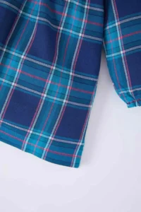 DeFacto Checked Long Sleeve Flannel Navy Blue Baby Girl Dress D7427A5/NV256 - Image 3