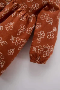 DeFacto Baby Girl Floral Long Sleeve Flannel Dress - Image 3