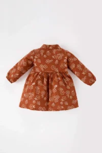 DeFacto Baby Girl Floral Long Sleeve Flannel Dress - Image 5