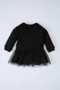 DeFacto Black Baby Girl Dress D7430A5/BK81 - Image 4