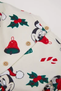 DeFacto Disney Mickey & Minnie Christmas Themed Dress for Baby Girl - Image 3