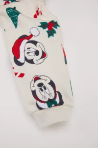 DeFacto Disney Mickey & Minnie Christmas Themed Dress for Baby Girl - Image 4