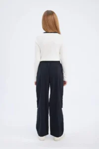 DeFacto Elastic Waist Straight Leg Parachute Trousers Girl - Image 6