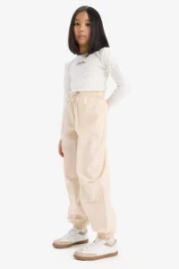 DeFacto Parachute Jogger Leg Cotton Trousers Girl