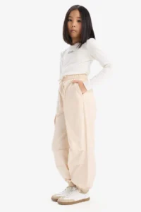 DeFacto Parachute Jogger Leg Cotton Trousers Girl - Image 3