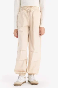 DeFacto Parachute Jogger Leg Cotton Trousers Girl - Image 4