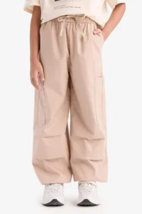 DeFacto Parachute Cargo Jogger Leg Cotton Trousers Girls - Image 4