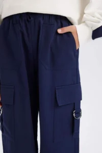 DeFacto Parachute Cargo Jogger Leg Cotton Trousers Girls 25SP - Image 7
