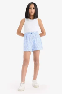 DeFacto Floral Patterned Viscose Shorts Girls' - Image 2