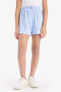 DeFacto Floral Patterned Viscose Shorts Girls' - Image 5