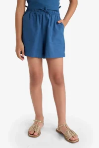 DeFacto Elastic Waist Cotton Shorts Girls' - Image 4