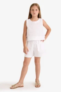 DeFacto Elastic Waist Cotton Shorts Girls'