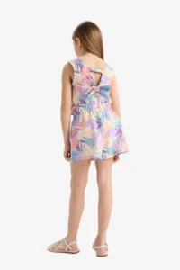DeFacto Elastic Waist Patterned Shorts Girls' - Image 7